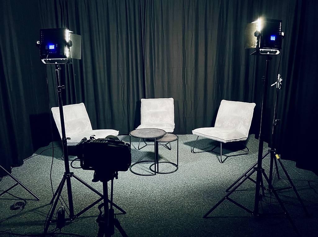 Podcast-Setup für bis zu drei Personen